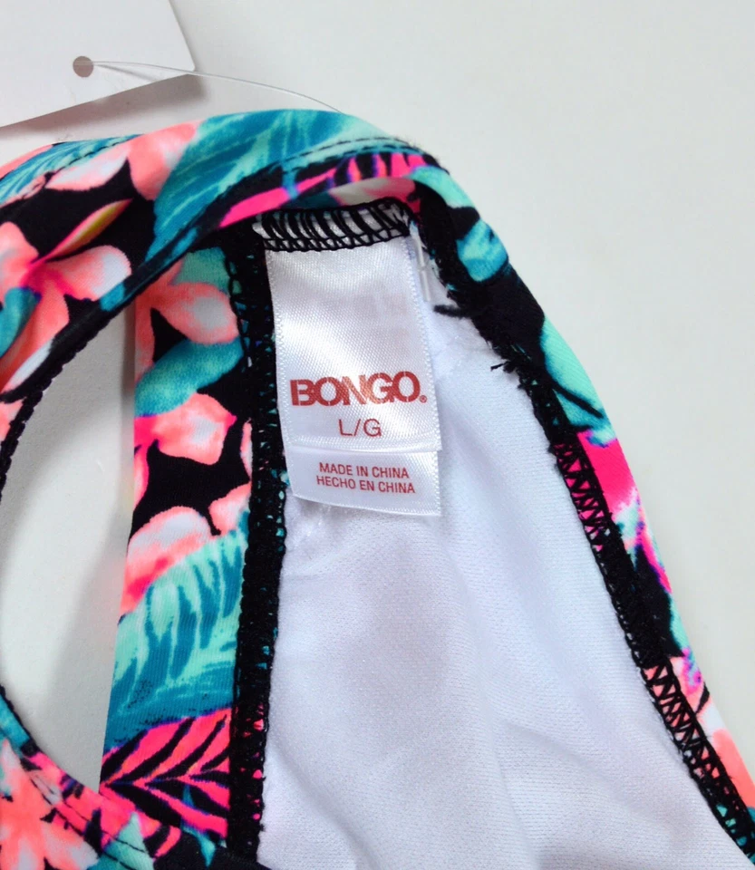 NUEVO BONGO Top Deportivo/Natación Cuello Alto para Juniors/Adolescentes, Estampado de Palma (Grande) Foto 4 de 4