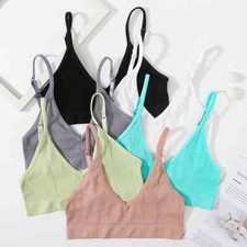 Women's Seamless Tube Top Bralette U-Back Ribbed Bandeau Bra Adjustable Lingerie