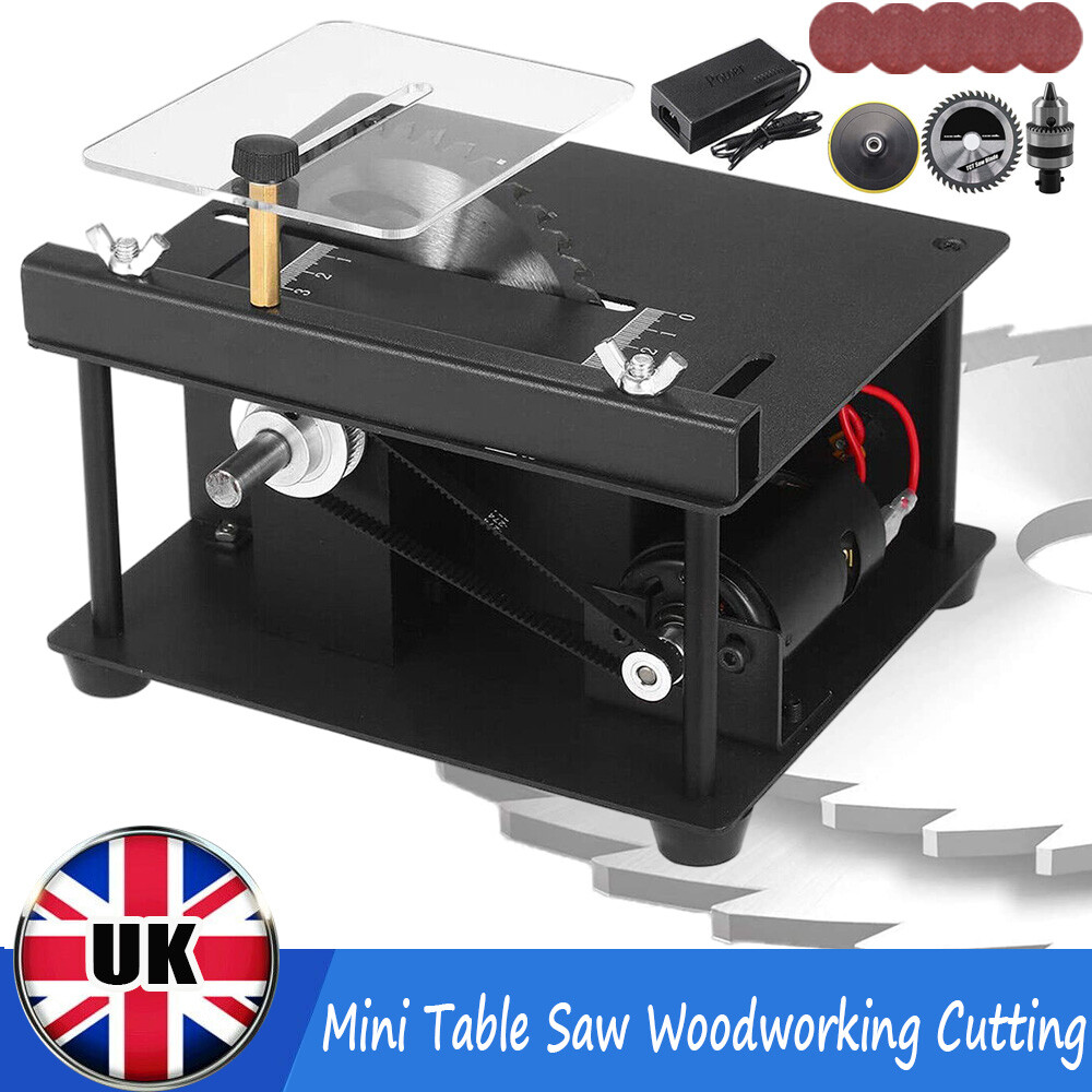 Mini Table Saw For Crafts – Adjustable Speed & Angle, All-in-One For Cutting, Sanding, Engraving Wood, Plastic, PCB