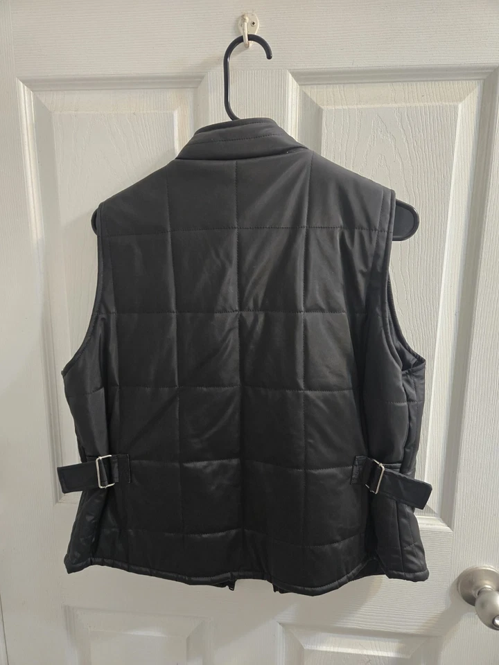 Chaleco acolchado vintage de finales de los 90 Y2k R4R New York negro Rave Hip Hop Foto 3 de 4