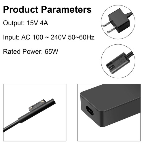 AC Adapter Laptop Charger for Microsoft Surface Pro 1 2 3 4 5 6 7 Tablet/RT/Book - Picture 86 of 106