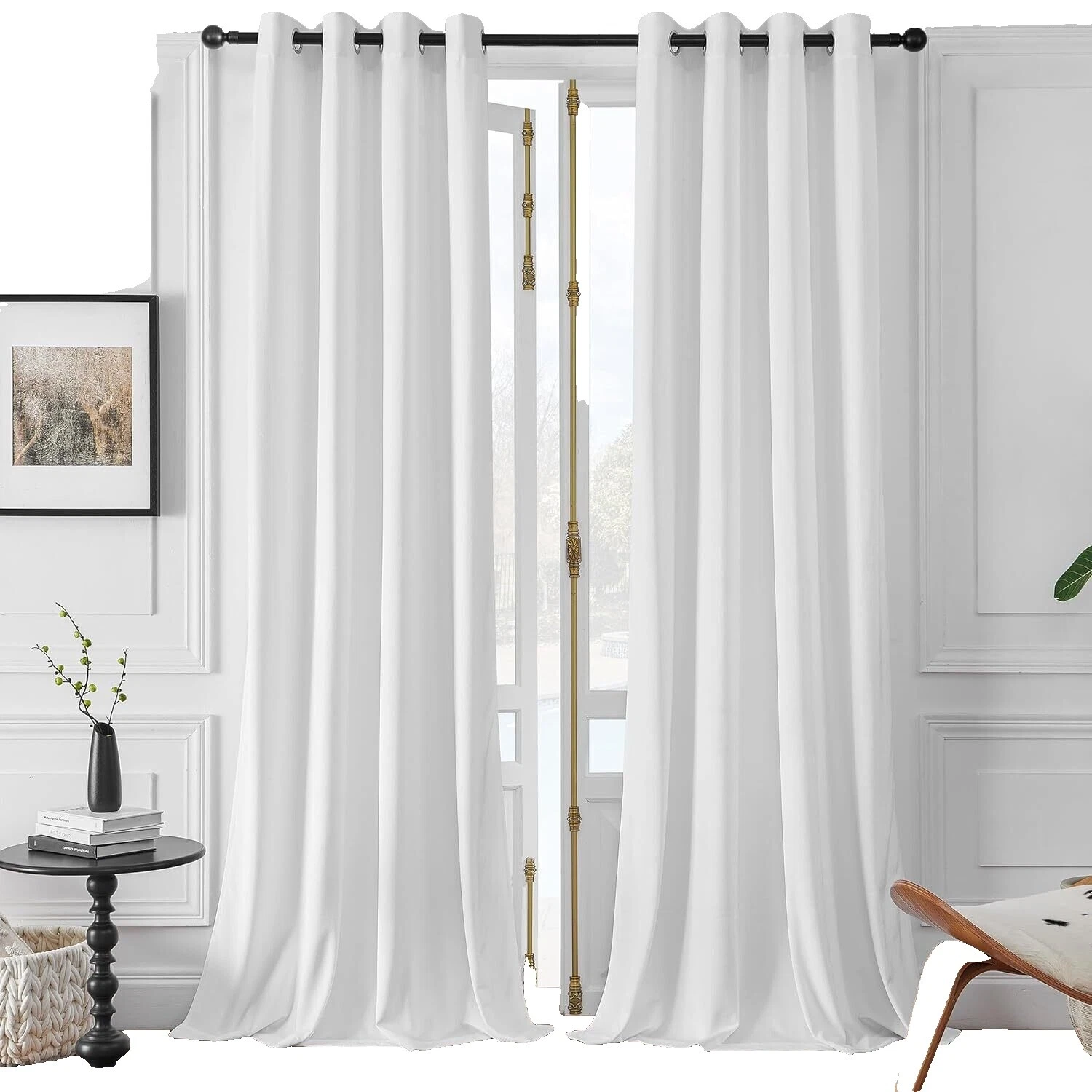 White Velvet Curtains, Drapes & Valances