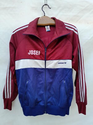 Vintage Adidas Track Jacket Mens Small Burgundy Blue 80s Streetwear West  Germany