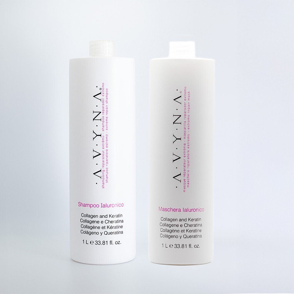 Avyna Shampoo & Conditioner Set for Damaged Hair with Hyalur
