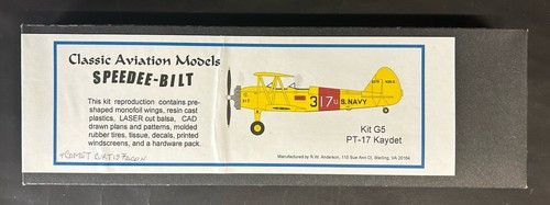 Speedee-Bilt PT-17 Kaydet Flying Wood Model Kit G5 - Imagen 2 de 5
