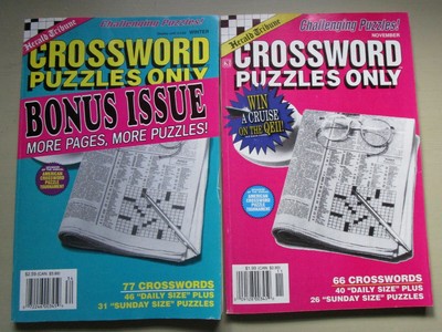 2 HERALD TRIBUNE CROSSWORD PUZZLES ONLY CHALLENGING 2003 (winter and November) 9128003450 | eBay