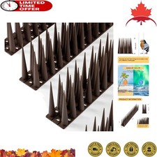 Heavy-Duty Bird Spikes - Efficient Deterrent - Durable PP - 2.44m(8 feet), Brown