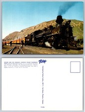 Postal de tren de calibre estrecho de Denver y Río Grande Rockwood Canyon Colorado