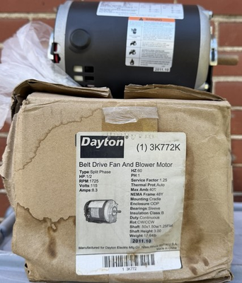 #ad Dayton 3K772K Belt Drive Fan and Blower Motor EB 20130 $100.00