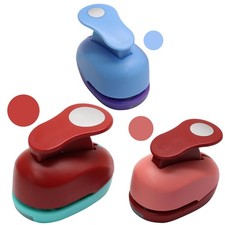 Luomorgo 3 Pcs Circle Hole Punch Set 1", 5/8", 5/16" Inch - random-colors