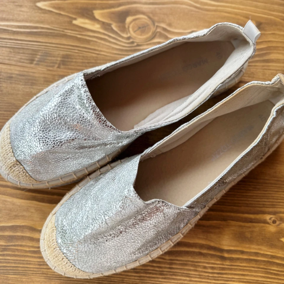 Marco Tozzi Espadrilles Gr. 40 Silber Damen Slipper - Bild 3 von 4
