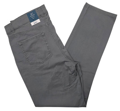 George #11899 NEW Men's Grey Stretch Premium 5 Pocket Straight Leg Pants