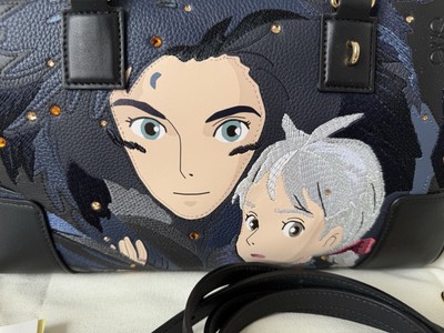 LOEWE ケース レザー スタッズ ロゴ型押し 箱付き Loewe x Studio Ghibli Howl's Moving Castle Amazona 28 Haku NIB