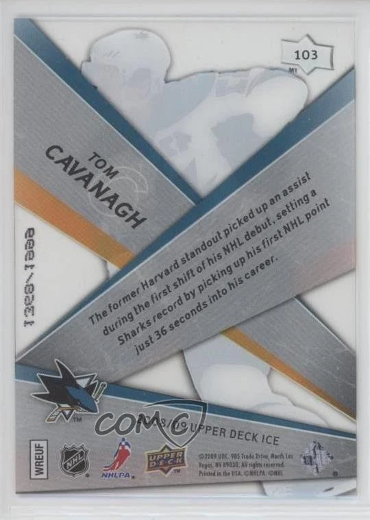 2008-09 Upper Deck Ice Ice Premieres Level 4 /1999 Tom Cavanagh #103 Rookie RC - Image 2 of 2