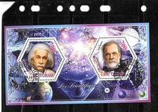 CHAD 2014 SCIENTIST EINSTEIN CTO USED XF SOUVENIR SHEET S/S PICTORIAL STAMP