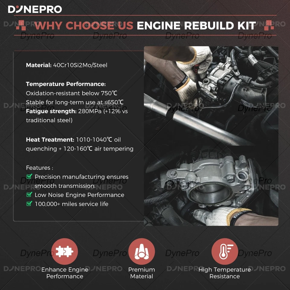 1ZZ-FE 1.8L Master Engine Rebuild Kit For 1998-2008 Toyota Celica Corolla Matrix - Image 3 of 4