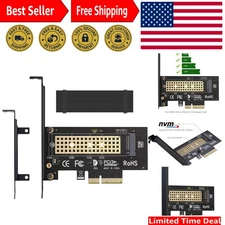 High-Performance M.2 NVME to PCIe Adapter with Stylish Aluminum Heatsink Design