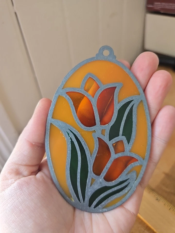 Atrapasol de tulipán de resina de colección caprichoso decoración de ventana colgante Foto 3 de 3