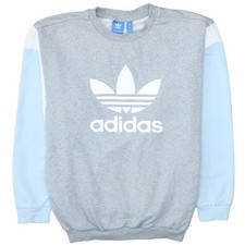 Adidas 90's Spellout Crew Neck Sweatshirt XLarge Grey