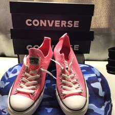 Converse Chuck Taylor All Star Unisex Kids Low Top Sneakers Pink/White US 4.5