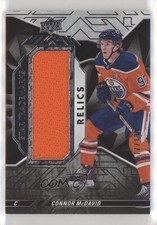 2018-19 SPx UD Black Star Trademarks Relics 77/199 Connor McDavid #ST-CM kv9