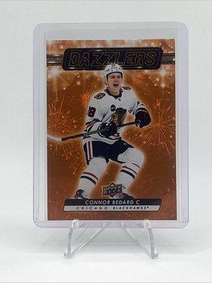 2023-24 Upper Deck Series Two Connor Bedard Orange Dazzlers RC Blackhawks