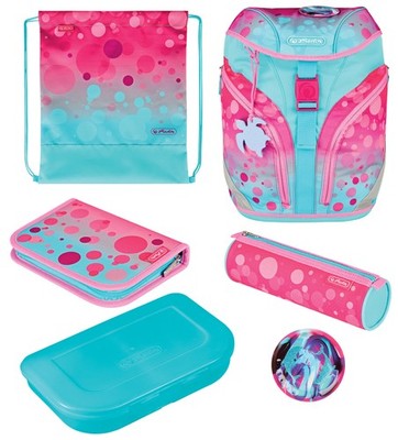 herlitz Schulranzen SoftLight Plus GREENline ''Pink Bubbles''