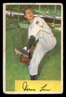 1954 Bowman #187 Vern Law Good Pirates