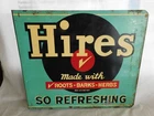 VINTAGE HIRES ROOT BEER FLANGE SIGN - 100% ORIGINAL - BN6 - MADE IN U.S.A. #3