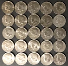 25 CIRCULATED JOHN F KENNEDY 1776-1976 BICENTENNIAL UNITED STATES HALF DOLLARS