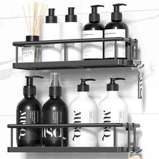 Shower Caddy Adhesive, Rustproof Shower Organizer, Large Capacity Shower Shelves