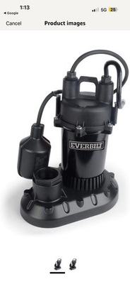 #ad Everbilt 1 2 HP Submersible Aluminum Sump Pump with Tethered Switch HDPS50W $49.95