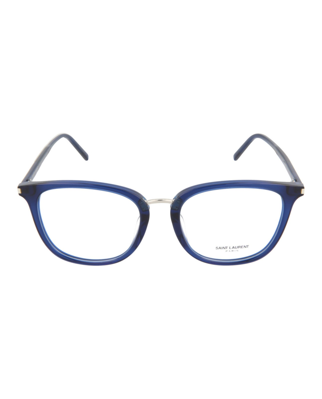 Occhiali Saint Laurent unisex rotondi ovali blu trasparenti fashion designer