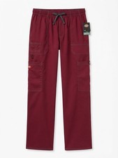 Wine Dickies Scrubs Gen Flex Mens Drawstring Cargo Pant 81003 WINZ Size Medium