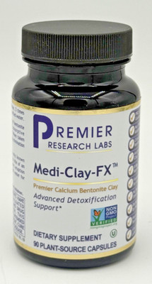 Premier Research Labs Medi-Clay FX | Vegan Bentonite Clay | Detox | 90 Caps