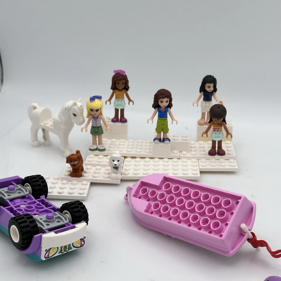 Лот товаров LEGO Minifigs друзья лошадь дельфин щенки автомобиль розовая лодка животные - Изображение 2 из 4
