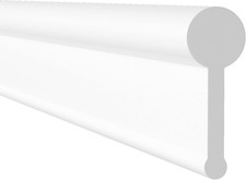 Soft Shower Screen Seal Strip for Folding Doors (1.2 Meter, White)