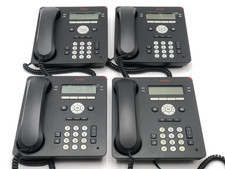 Lot of 4 Avaya IP Office 9504 4 button Digital Telephone Set w/stand