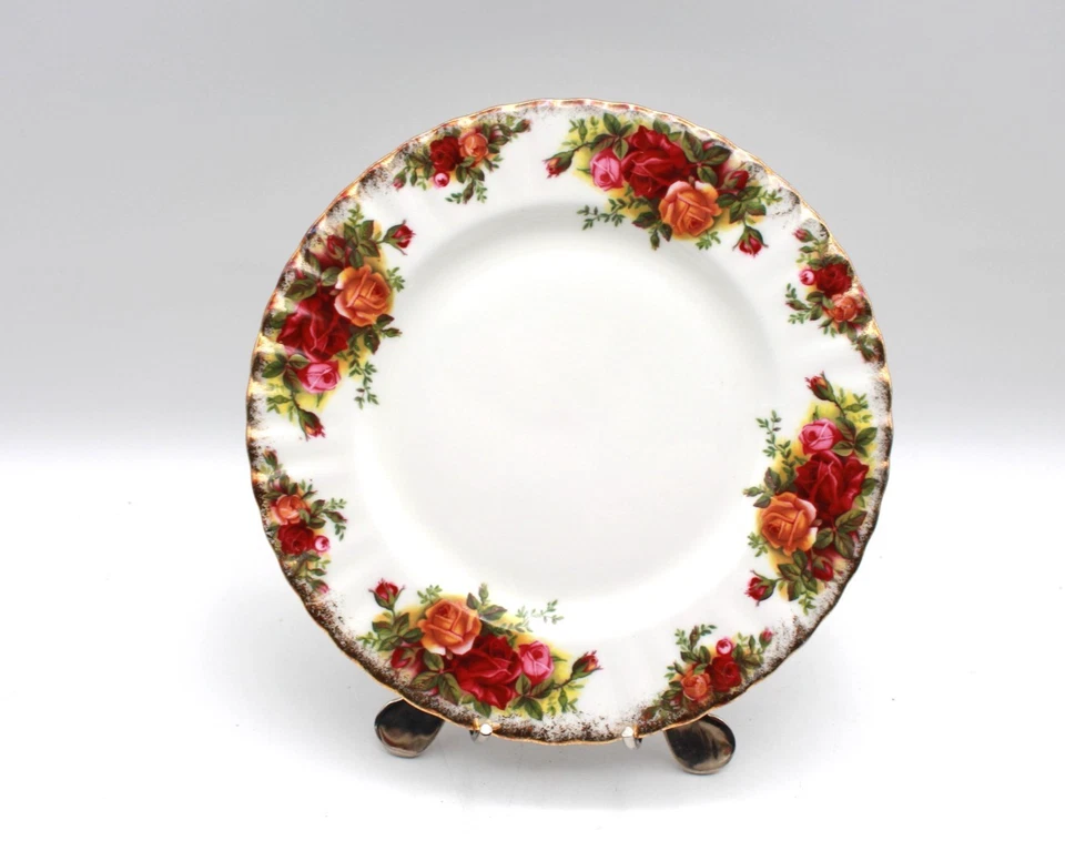 3 Teller  von Royal Albert Old Country Roses 20,5cm Goldrand - Bild 1 von 3