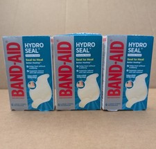 3 PK BAND-AID Hydro Seal Large All Purpose Adhesive Bandages 6ct Bandaid 