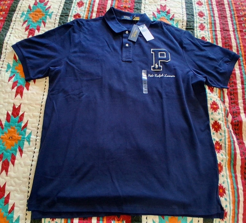 New Ralph Lauren Polo Mens 2XLT 2XL Tall Mongram Shirt NWT 