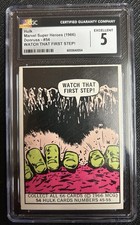 1966 Donruss Marvel Super Heroes Hulk WATCH THAT FIRST STEP! #54 CGC 5