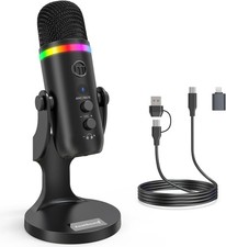 ZealSound Podcast Microphone For PC, Noise Cancellation USB Mic