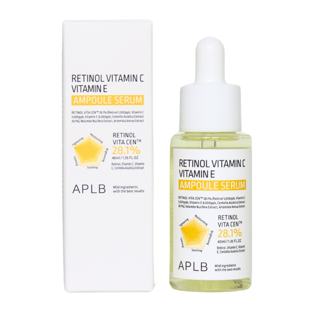APLB Retinol Vitamin C E Ampoule Serum 40ml Brightening Anti-Aging Korean Beauty
