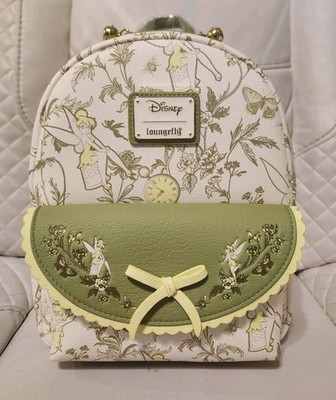 Loungefly Disney Peter Pan Tinker Bell Floral Allover Print Mini Backpack