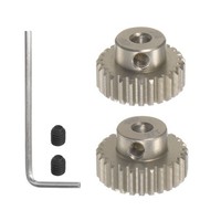 2Stk 48P GehäRtete Ritzel Motor Getriebe Set 26T 27T 3.175Mm Rc 48 Abstand 7075