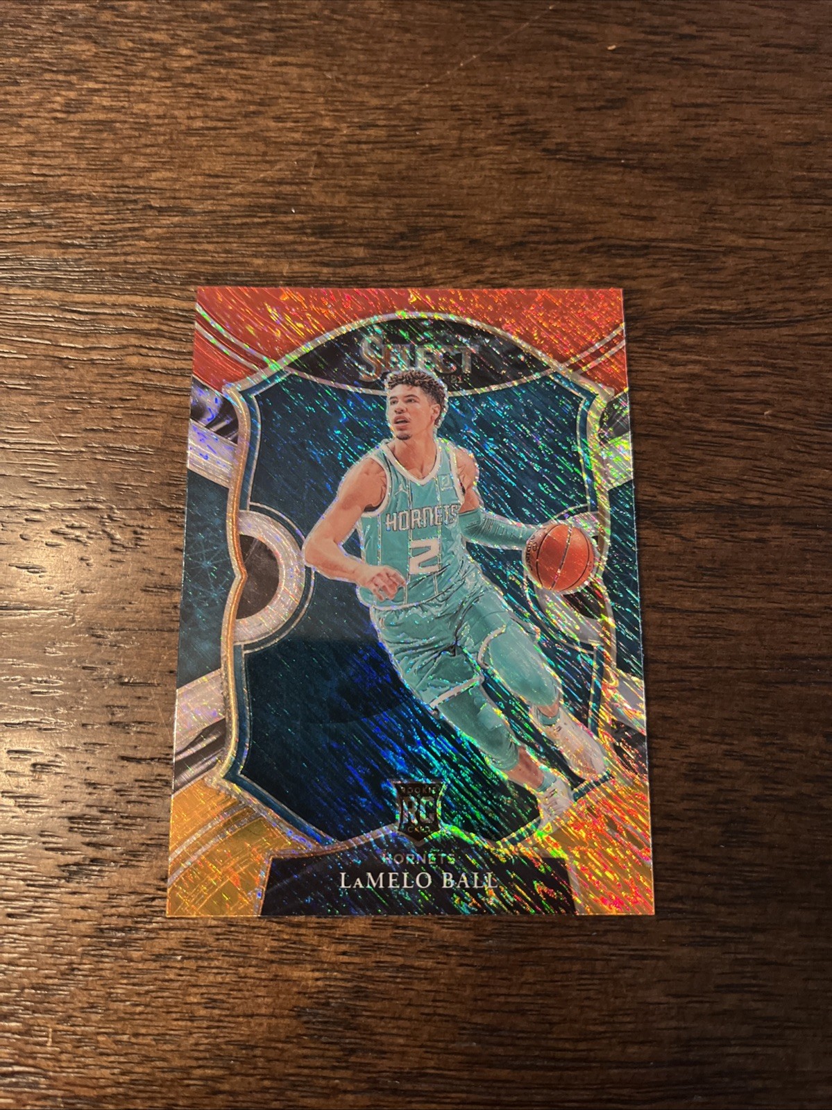2020-21 Panini Select - Concourse LaMelo Ball #63 Red White Orange Shimmer Prizm