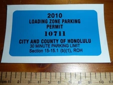 Hawaii roadside parking permit 2010 sticker inspection Honolulu USDM HDM in4mati
