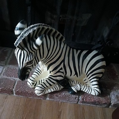 1970 s Marwal Industries Large Scale Zebra Molded Resin Statue or Sculpture
