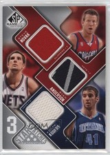 2009 SP Game Used 3 Star Swatches Steve Novak Ryan Anderson Kosta Koufos 05fy